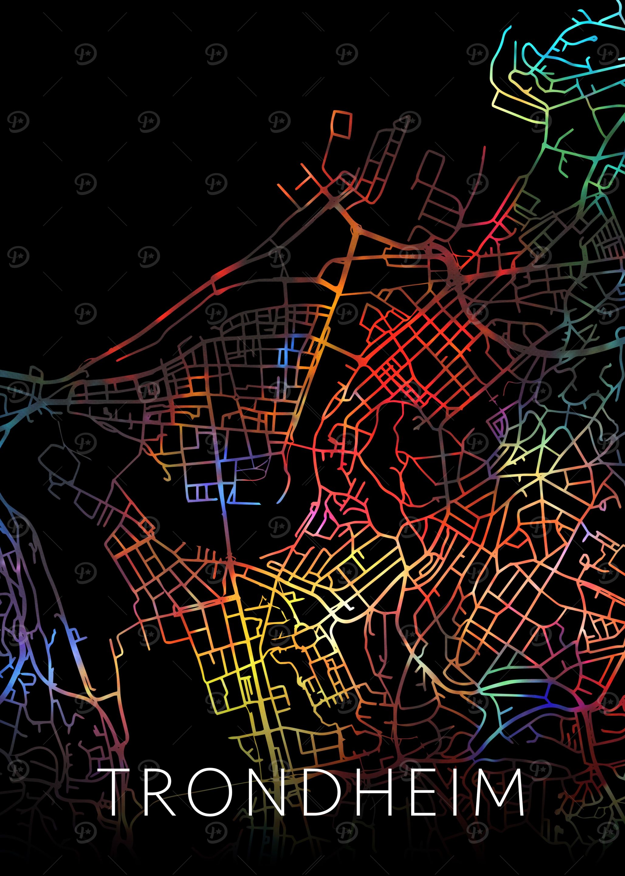Trondheim Norway City Map
