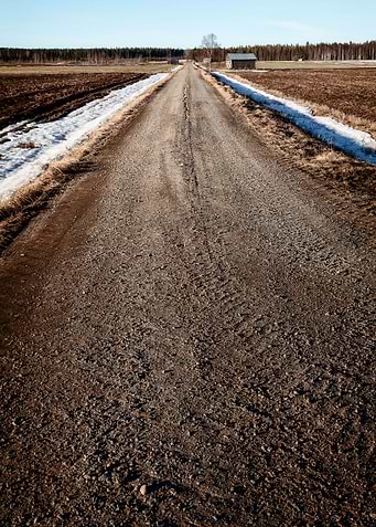 Gravel Road By The Barn
