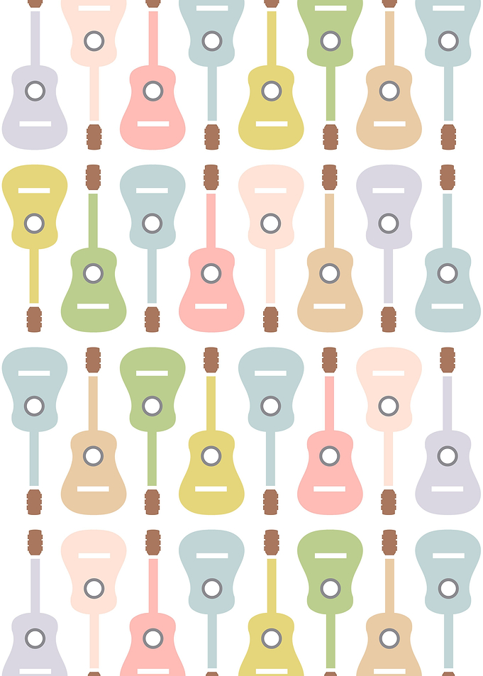 Cute guitars upside down