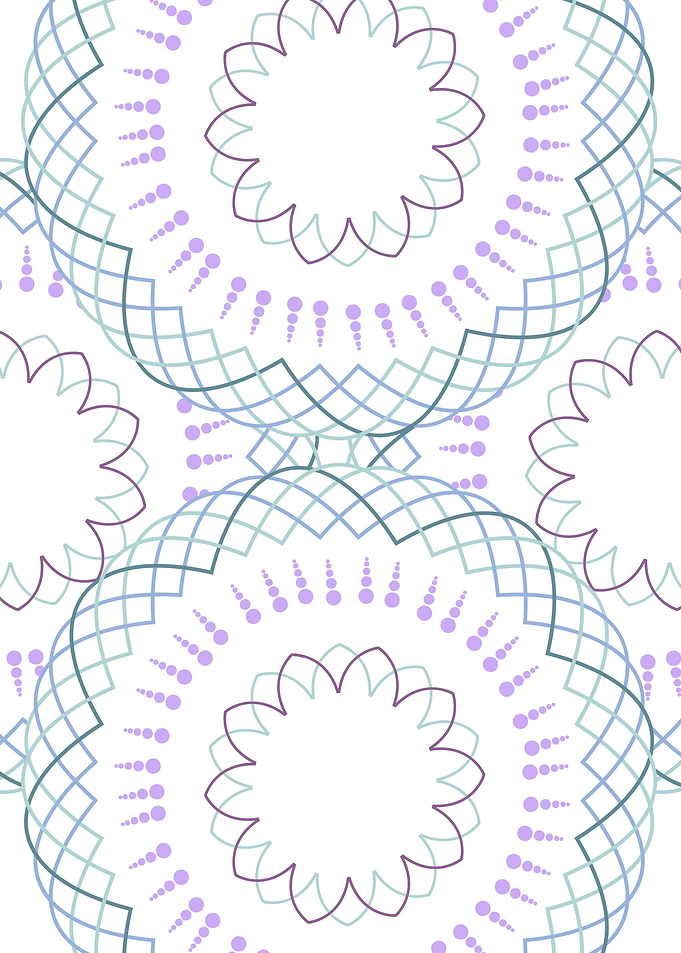 Minimalist floral mandala