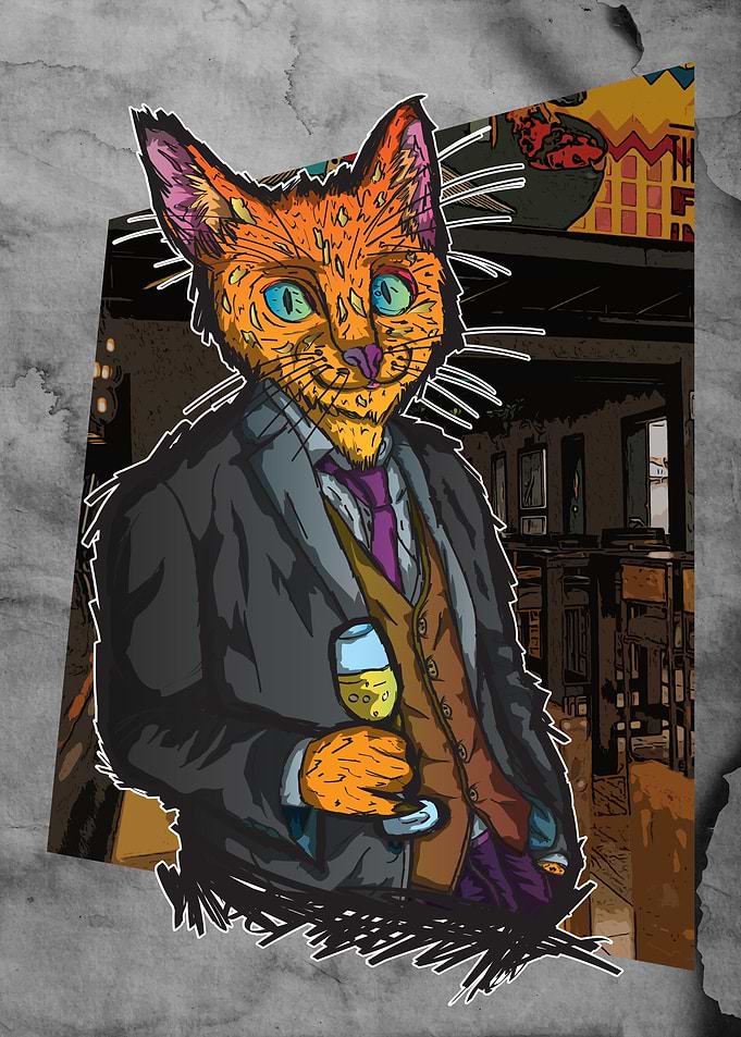 Cheers Grunge Cat