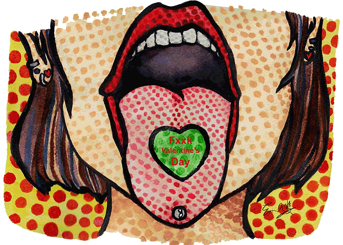 Red F Valentines Day