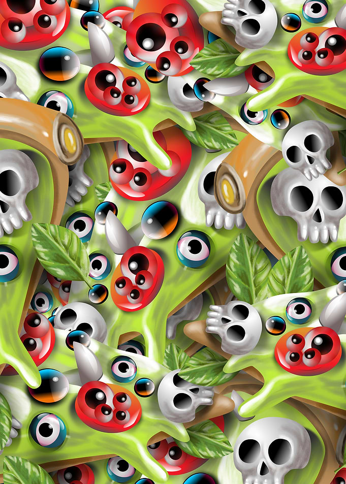 Pizza Monster Pattern