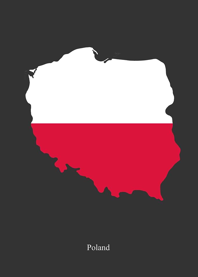 Poland Map Flag