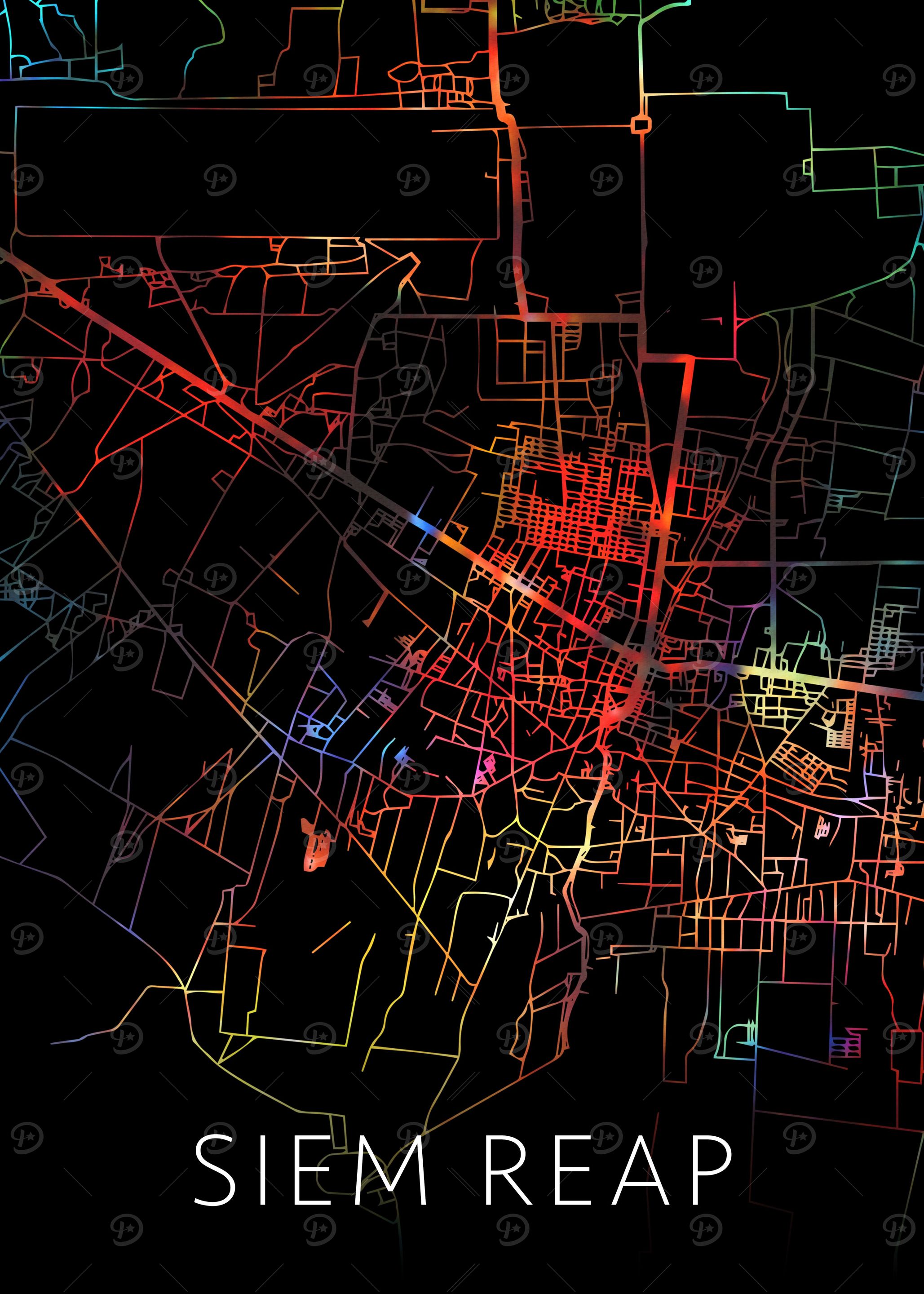 Siem Reap Cambodia Map