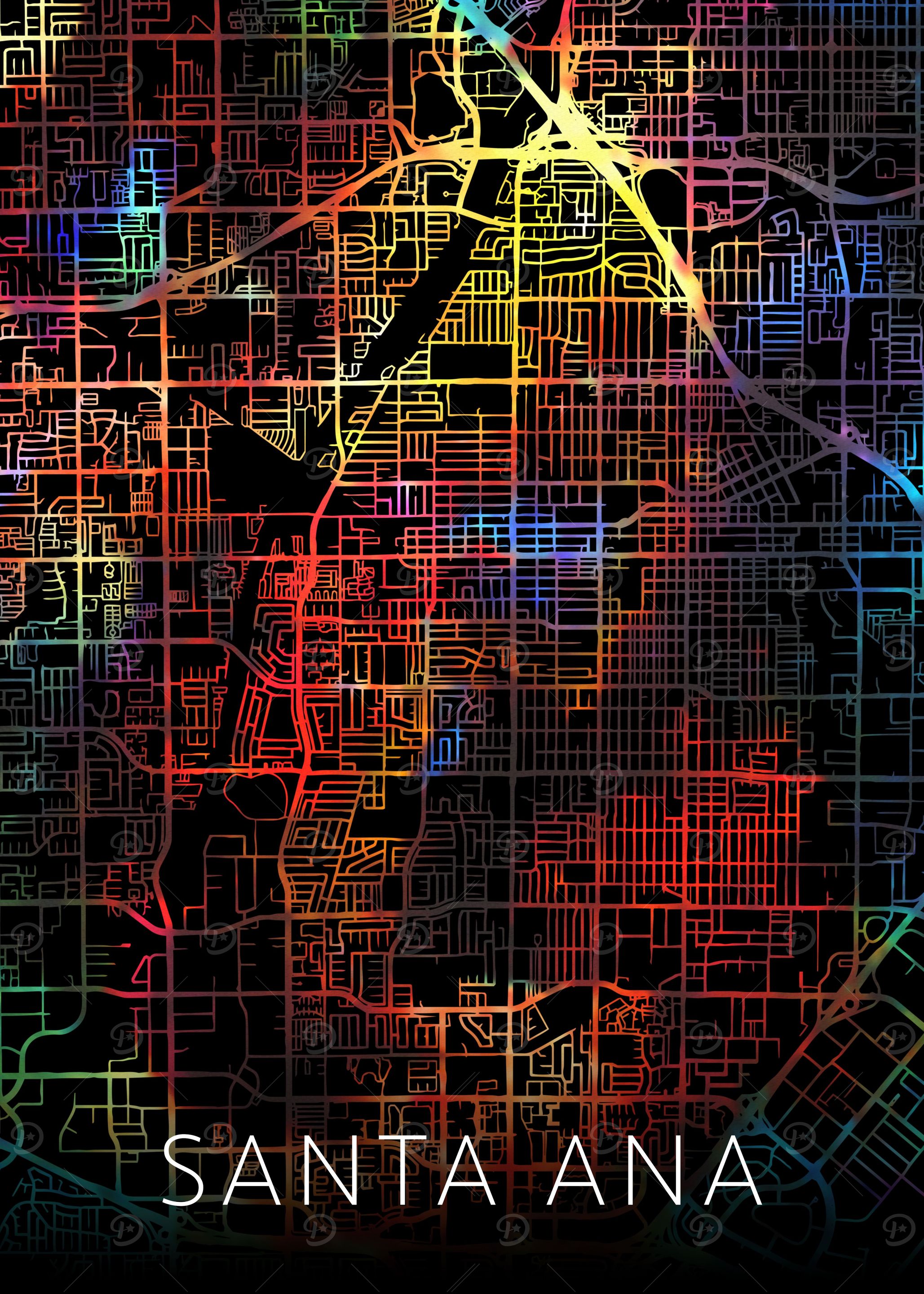Santa Ana California Map