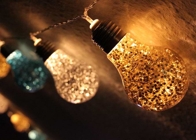 Sparkly Light bulbs