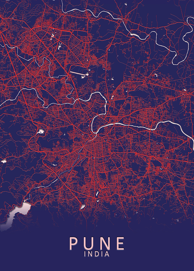 Pune India City Map