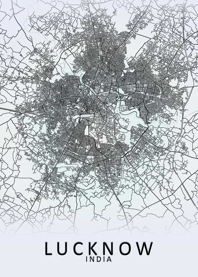 Lucknow India City Map