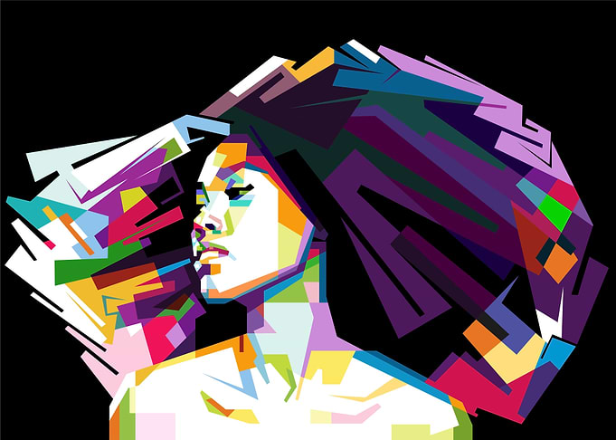 Frizzy Woman Pop Art