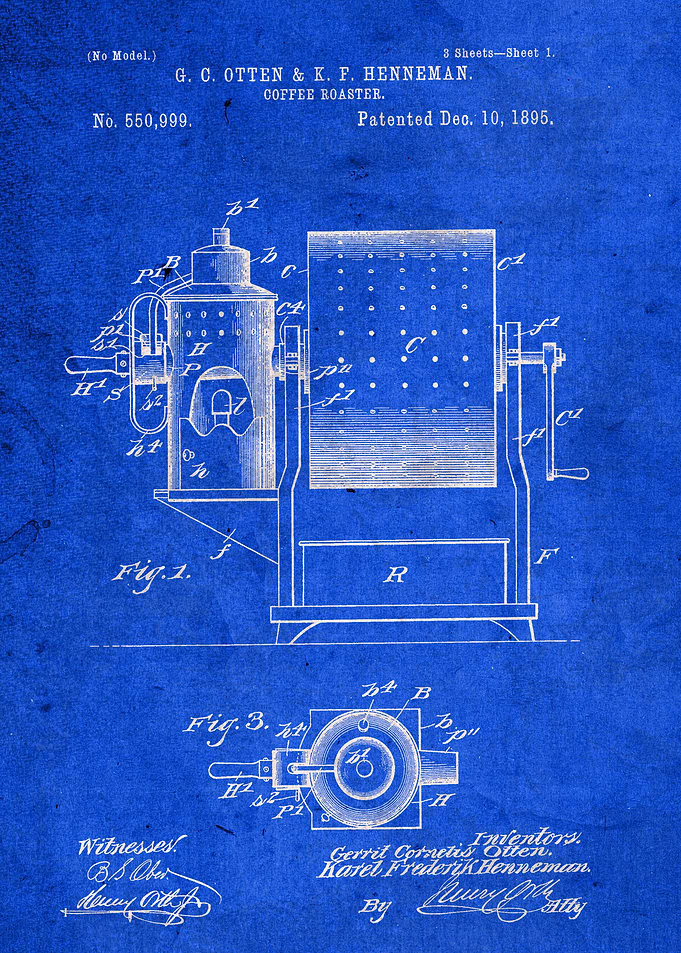 Coffee Roaster Old Patent