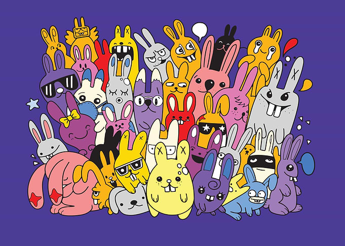Happy Bunny Family