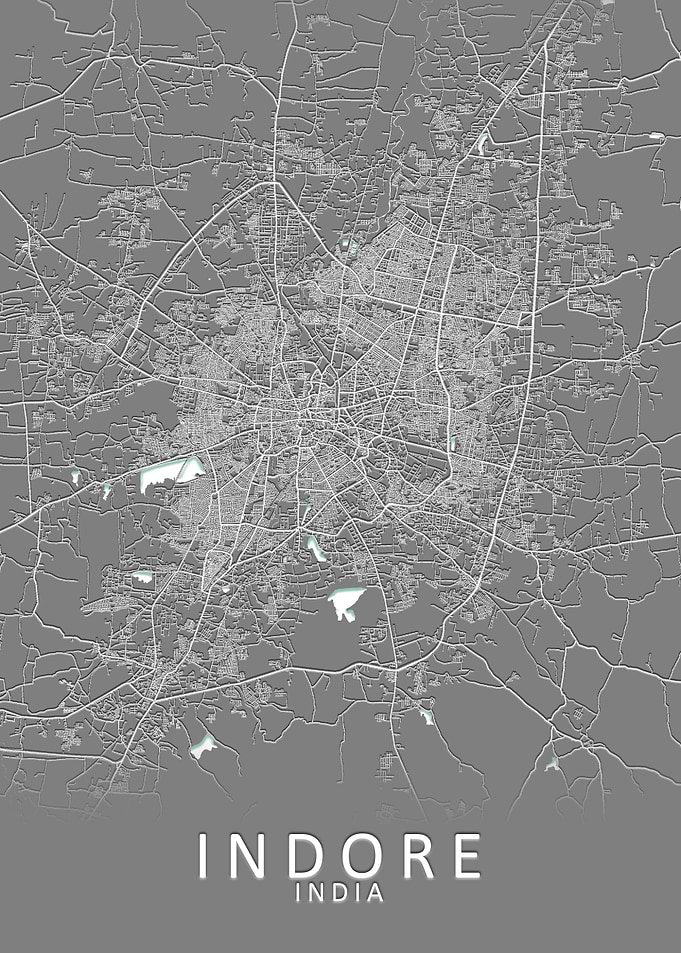 Indore India City Map