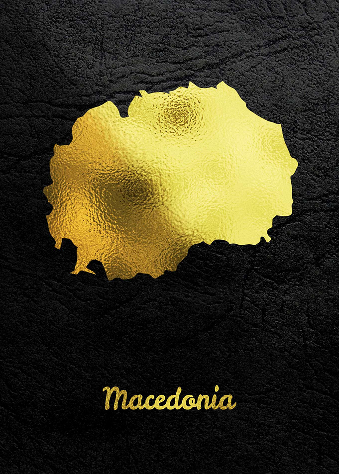 Golden Map Art Macedonia