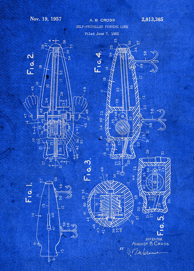 Fishing Lure Old Patent