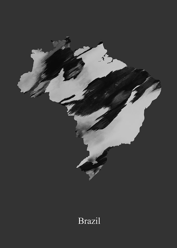 Brazil Map B W