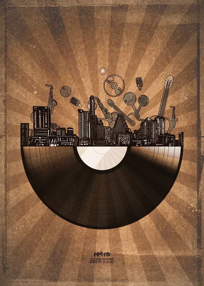 austin skyline vinyl
