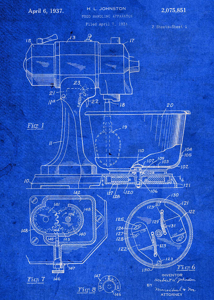Old Kitchen Mixer Patent