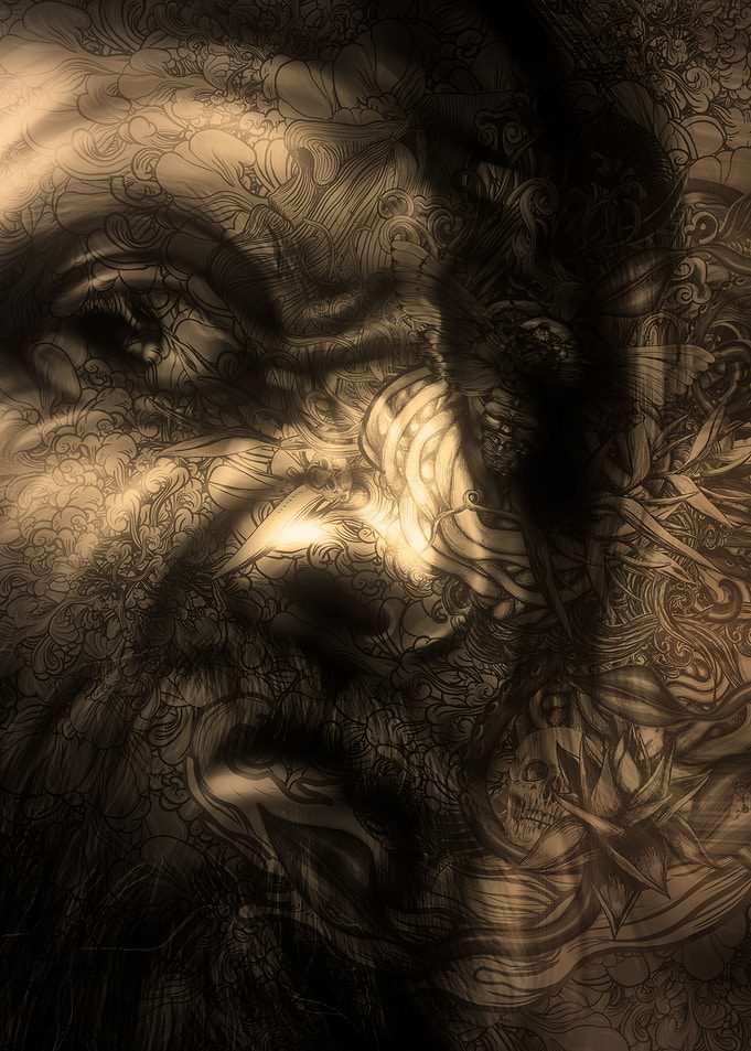 Beard man Tattooed