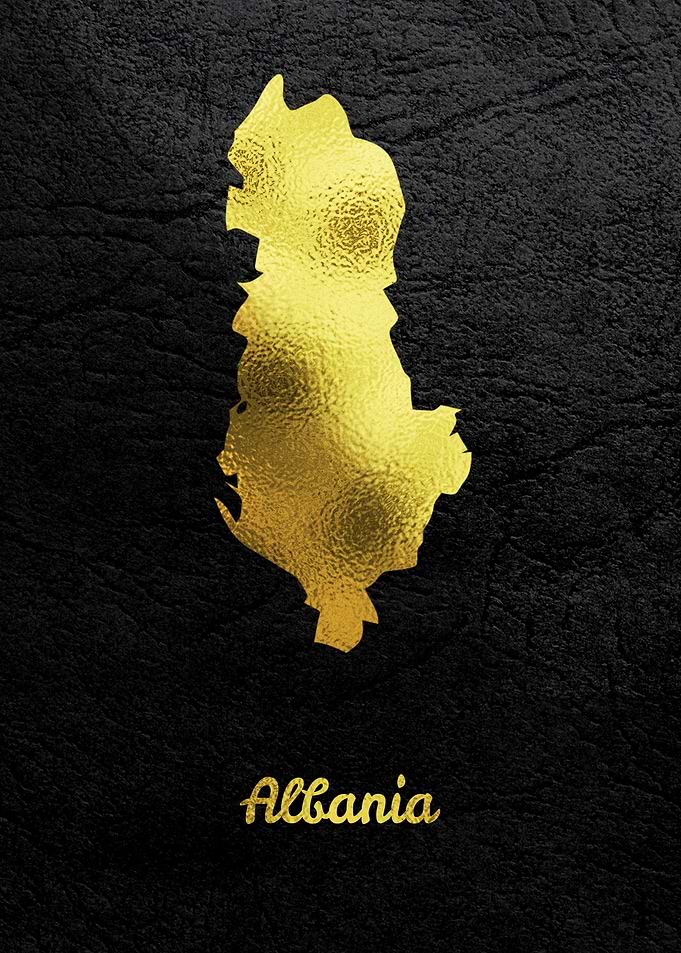 Golden Map Art Albania