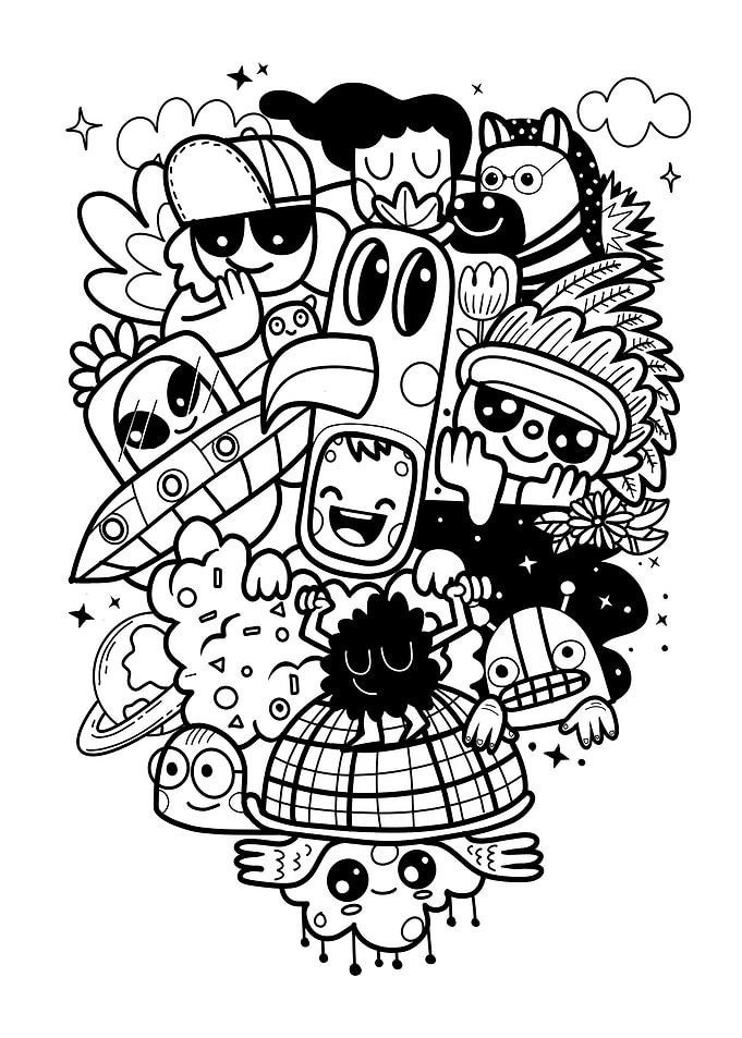 A group of crazy monster
