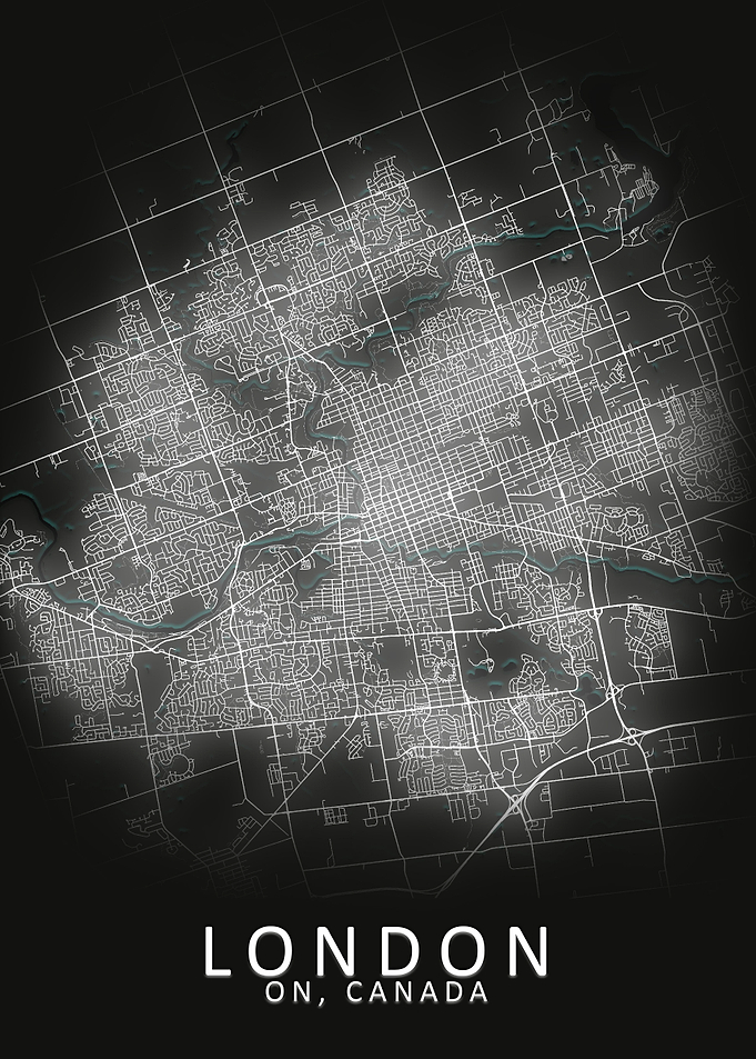 London ON Canada City Map