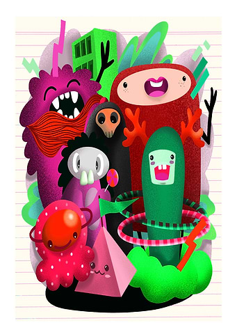 Cute Monsters group Set