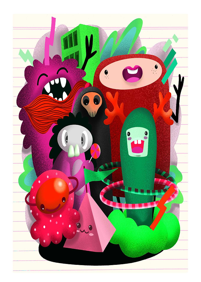 Cute Monsters group Set