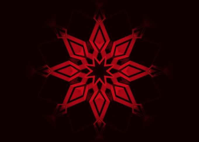 Deep Red Octahedron