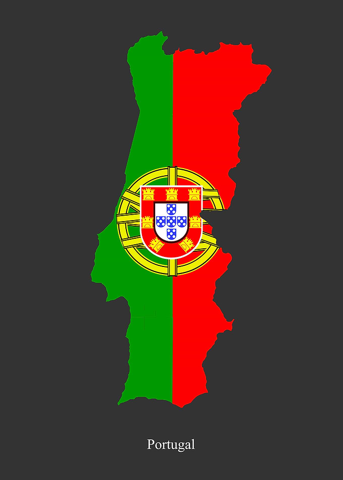 Portugal Map Flag