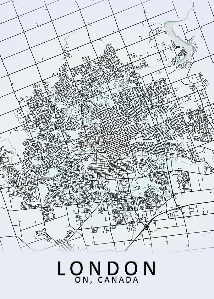 London ON Canada City Map