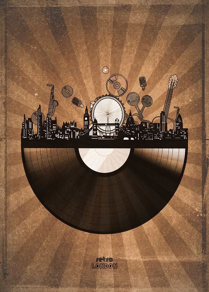 london skyline vinyl