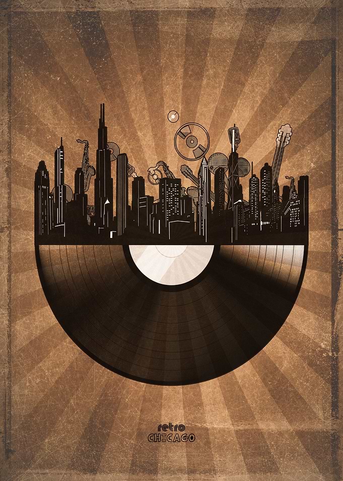chicago skyline vinyl