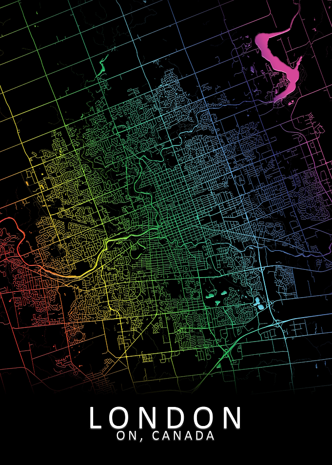 London ON Canada City Map
