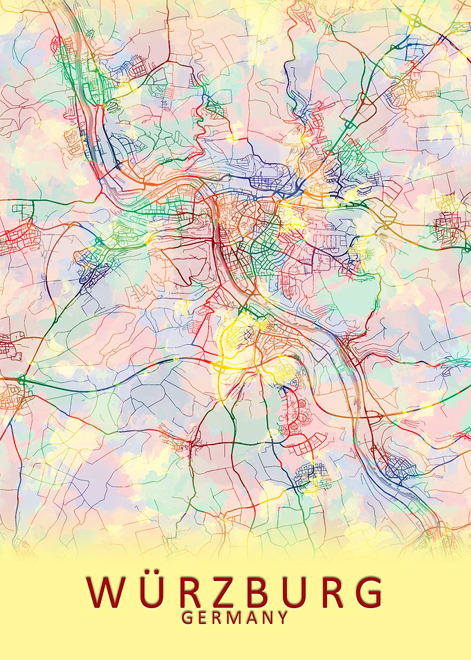 Wurzburg Germany City Map