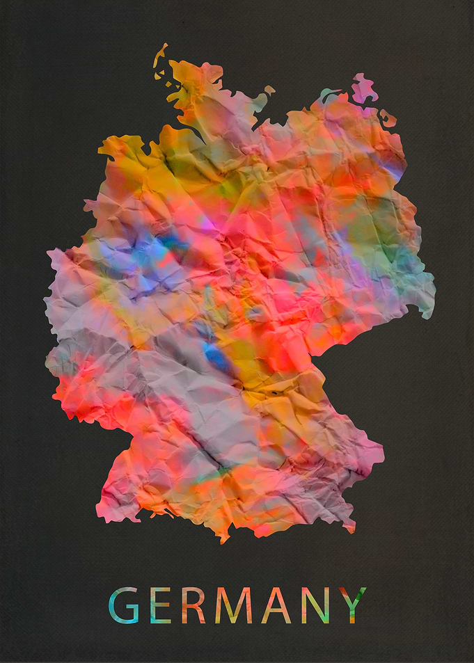 Germany Tie Dye Map