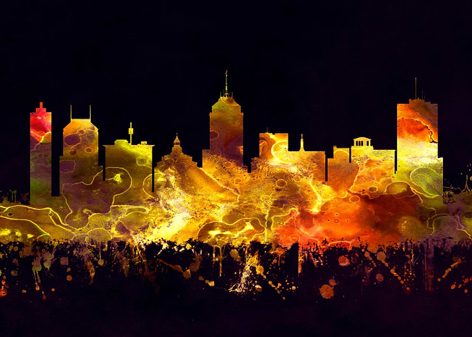 Fresno California skyline