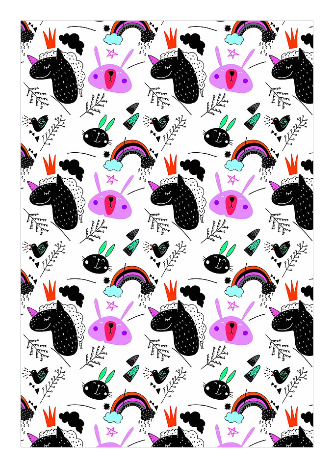 pattern set of cute Animal