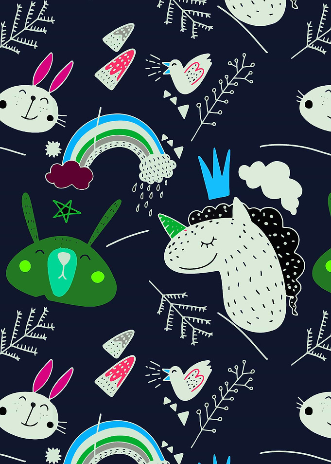 pattern set of cute Animal