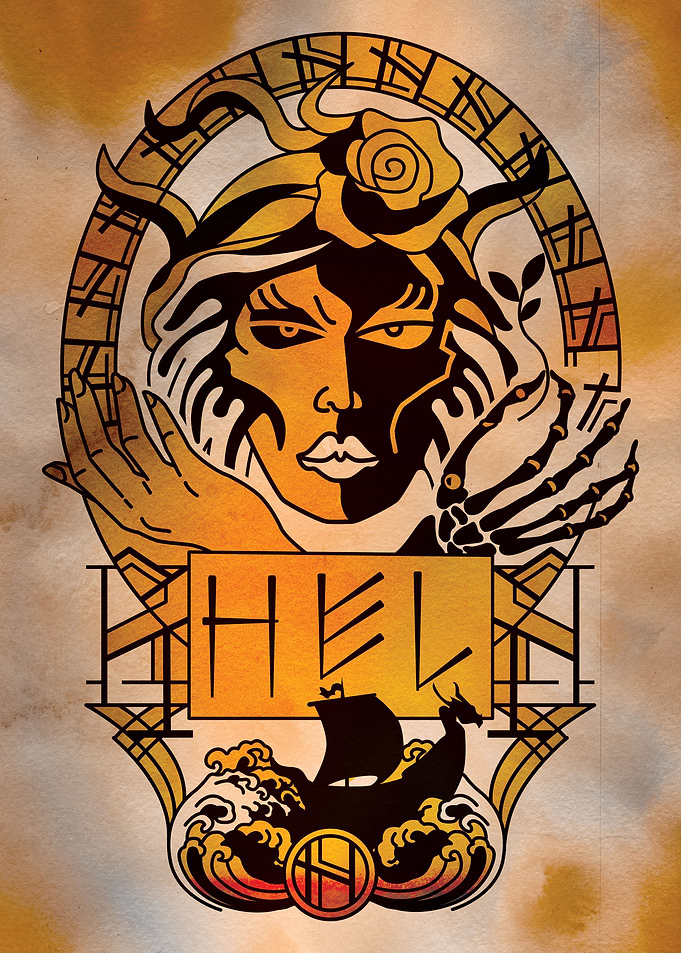 Hel Norse Goddess portrait