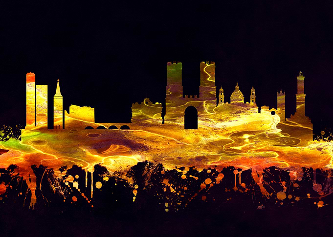 Genoa Italy skyline