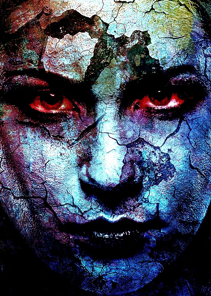The girl with the cracked