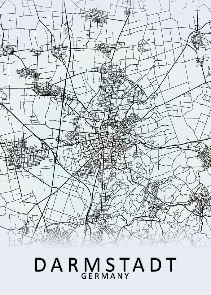 Darmstadt Germany City Map