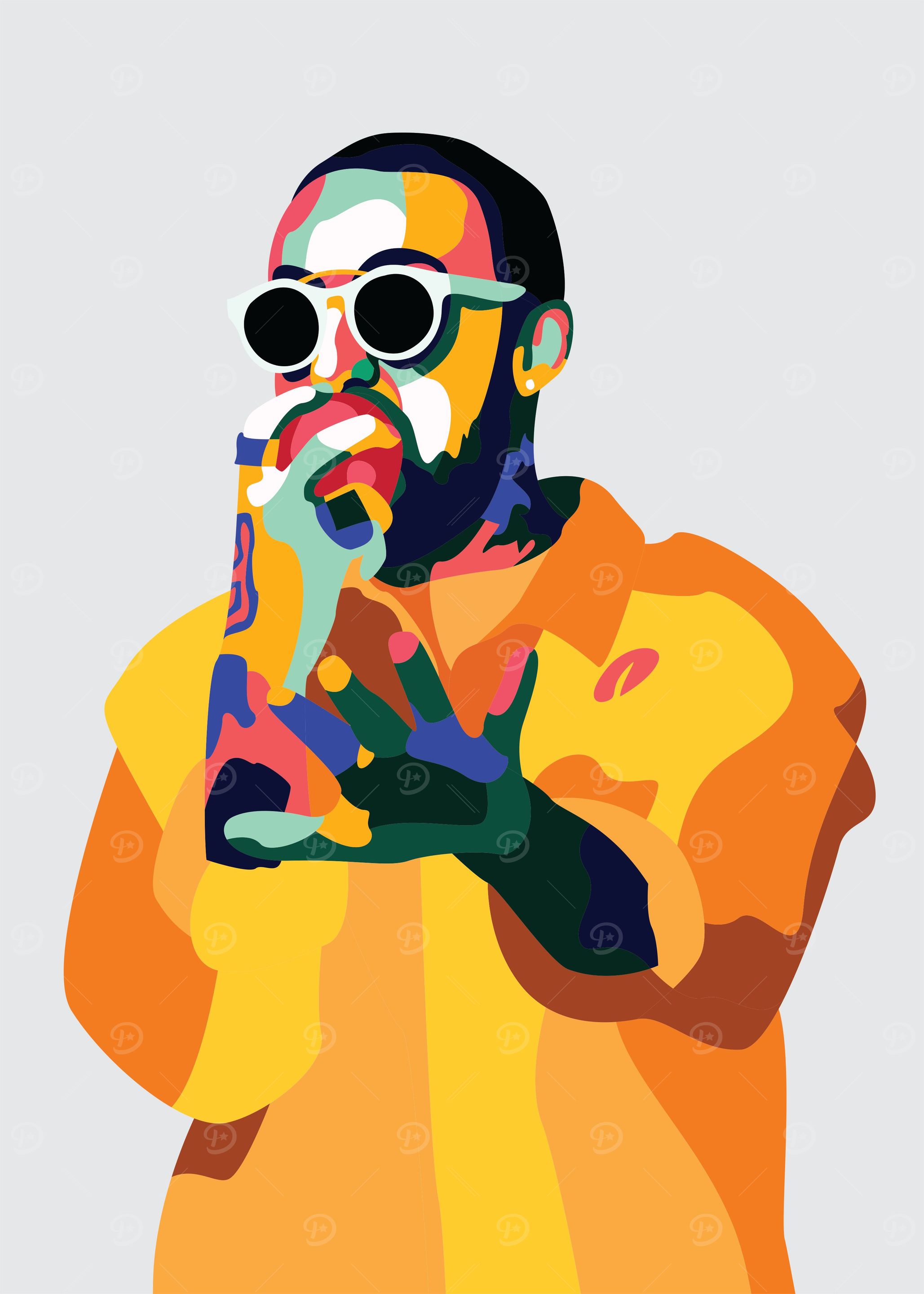 Mac Miller with apple