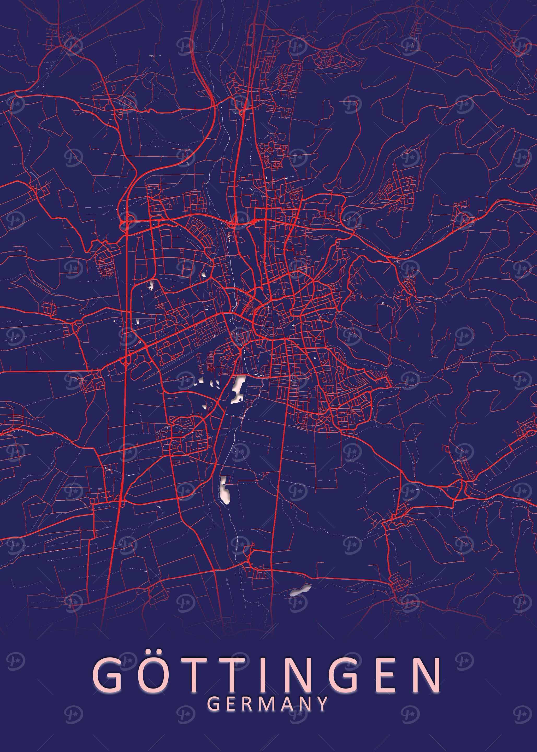 Gottingen Germany City Map