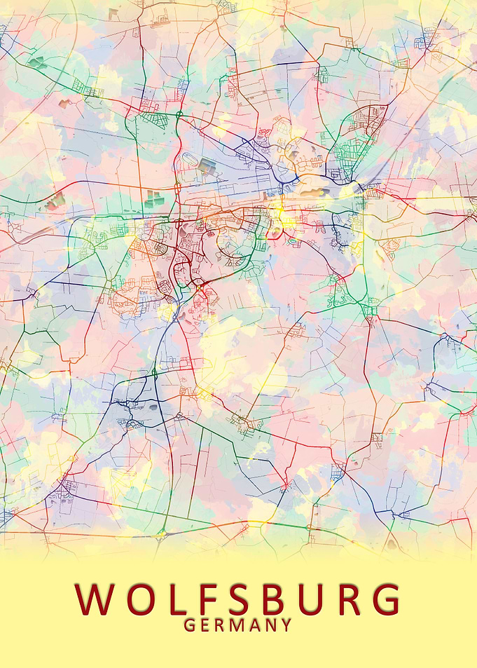 Wolfsburg Germany City Map