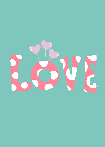 Love pink polka dot