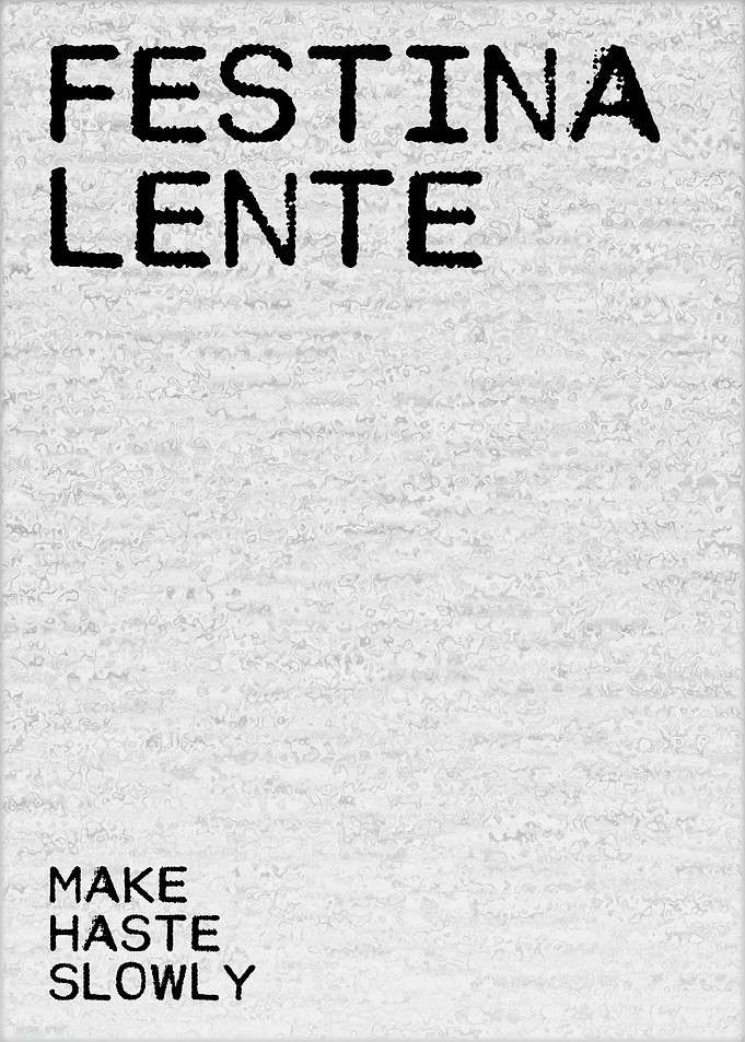 Make Haste Slowly