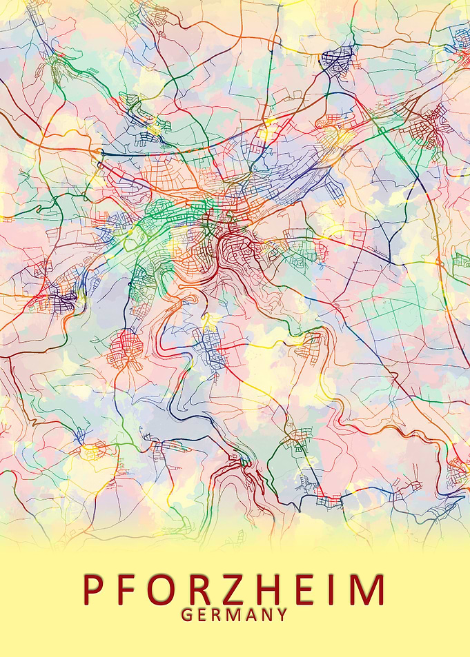 Pforzheim Germany City Map