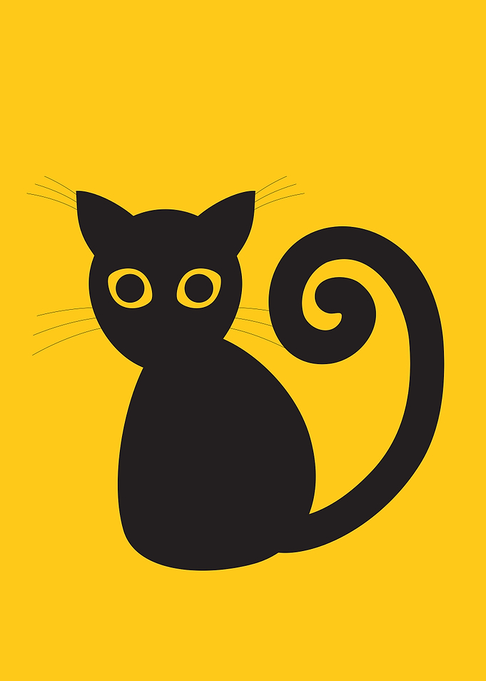 Black vector cat